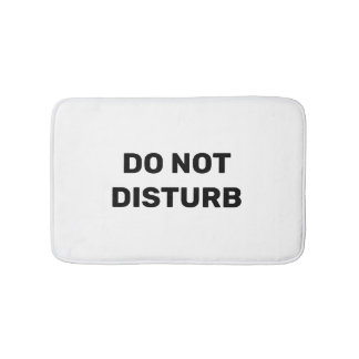 "Do Not Disturb" Black and White Bath Mat
