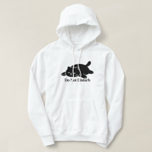 Do Not Disturb Cat Cute Black Cat Hoodie