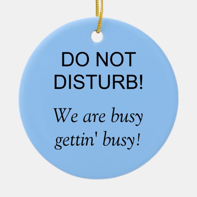 Do Not Disturb Ceramic Tree Decoration (Front)