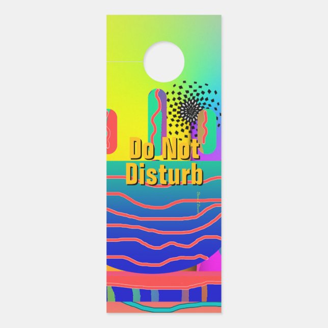 Do Not Disturb Colourful  Door Hanger (Front)