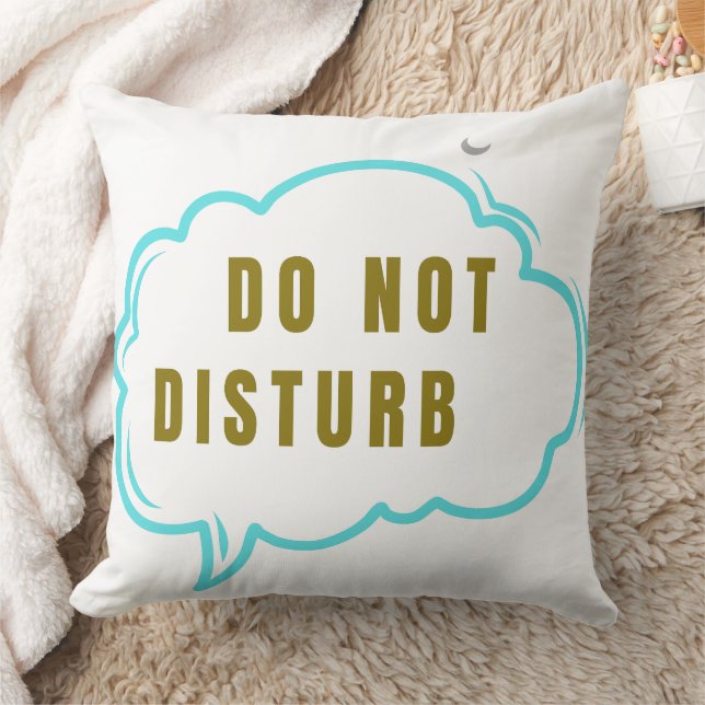 Do Not Disturb Cozy Sleep Throw Pillow – Moon Clou (Blanket)