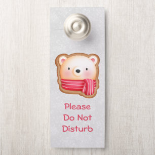 Do Not Disturb Cute Bear Face Door Hanger