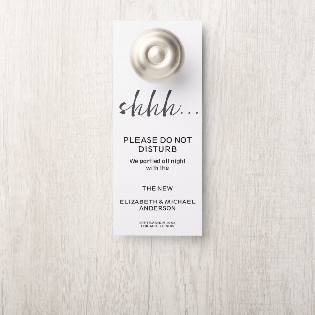 Do Not Disturb Door Hanger (On Knob)