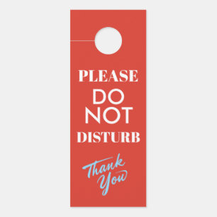 Do Not Disturb Door Hangers Red Colour