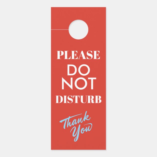 Do Not Disturb Door Hangers Red Colour (Front)