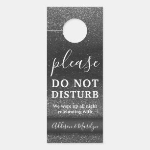 Do Not Disturb Elegant Glitter Cute Wedding Hotel Door Hanger