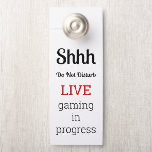 Do Not Disturb Gaming In Progress Door Hanger
