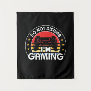 Do Not Disturb I Am Gaming Tapestry