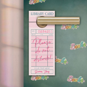Do not disturb I'm reading Books Door Hanger