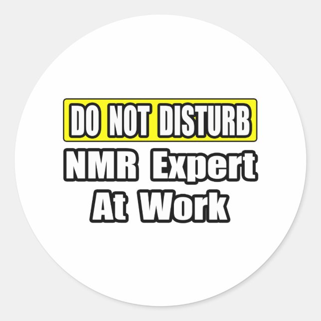 Do Not Disturb...NMR Expert At Work Classic Round Sticker (Front)