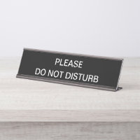 Do Not Disturb Office Privacy Desk Plaque