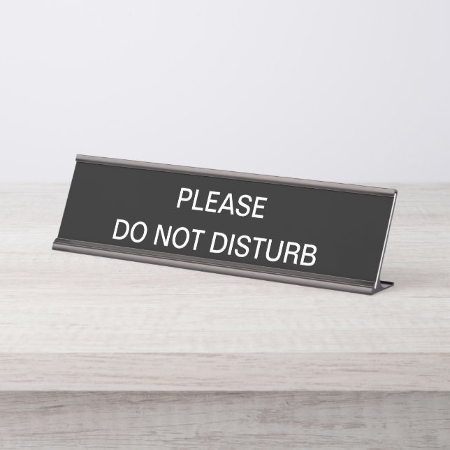 Do Not Disturb Office Privacy Desk Plaque Name Plate (Front)