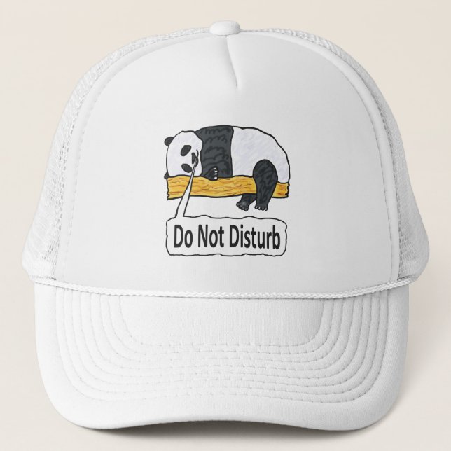Do Not Disturb Panda Trucker Hat (Front)