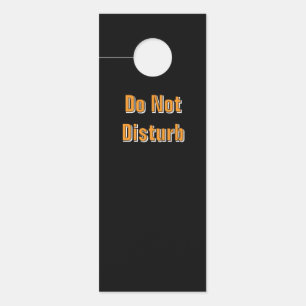 Do Not Disturb /Please Knock/ Black    Door Hanger