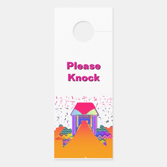 Do Not Disturb / Please Knock Home White    Door Hanger (Back)