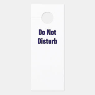 Do Not Disturb /Please Knock/ White Door Hanger