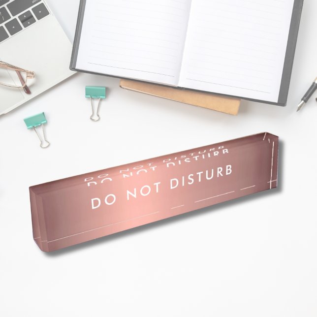 Do Not Disturb Sign Rose Gold Business Nameplate (Do Not Disturb Sign Rose Gold Business Nameplate
)