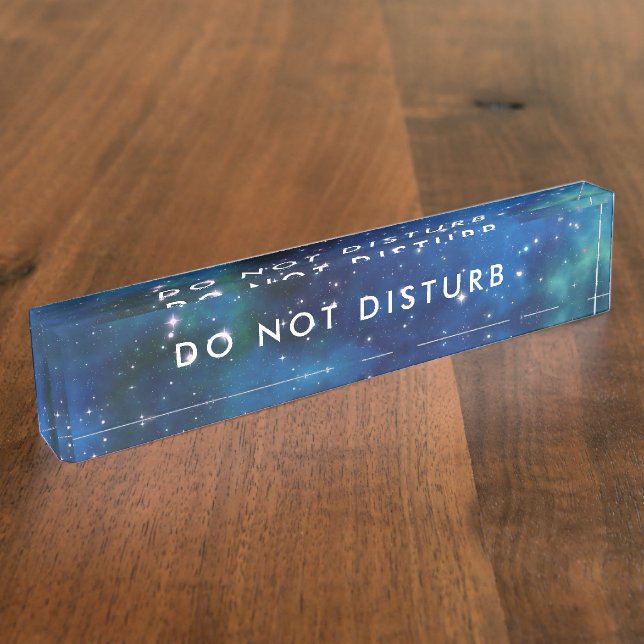 Do Not Disturb Sign Star Night Sky Space Business Nameplate (Side)