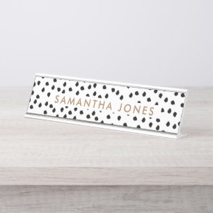 Do Not Disturb Sign White Polka dots Business Name