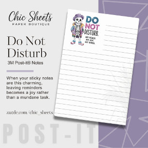 Do Not Disturb Skeleton Lined 3M Post-it® Notes