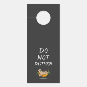 Do Not Disturb with Sloth Graphic Door Hanger