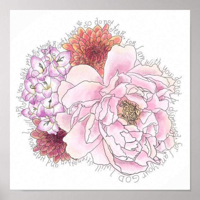 Do not fear inspirational quote bible Isaiah 41 10 Poster (Front)