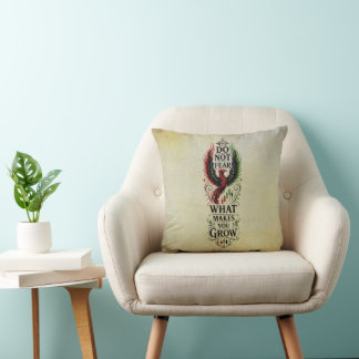 Do Not Fear Vintage Phoenix Growth Design Cushion
