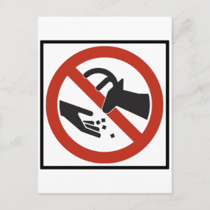 Do Not Feed the Deer Highway Sign Postcard