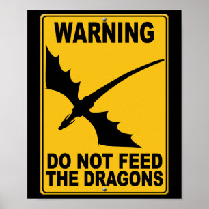 Do Not Feed the Dragons Poster