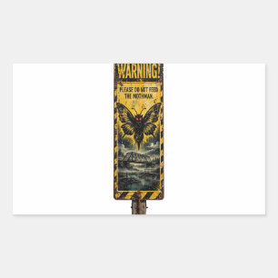 Do Not Feed the Mothman Sign Sticker