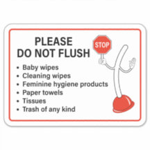 Do Not Flush Sign