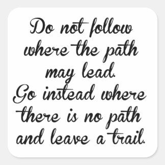 Do Not Follow Square Sticker
