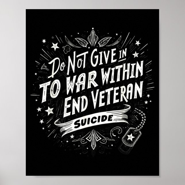 Do Not Give In To The War Within End Veteran Poster (Front)