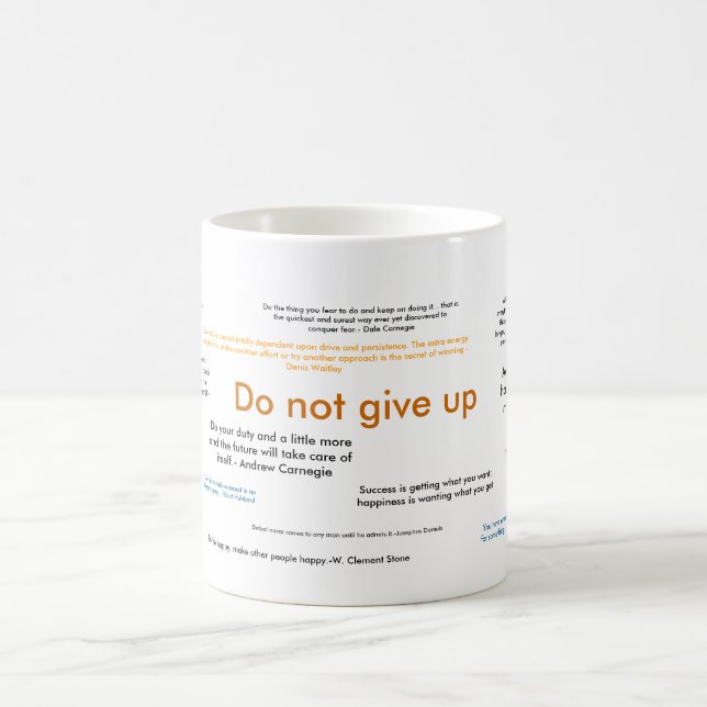 Do not give up mug (Center)