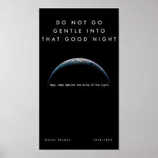 Do Not Go Gentle Into That Good Night Poster Print