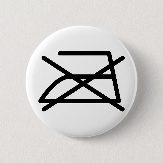 DO NOT IRON! 6 CM ROUND BADGE (Front)