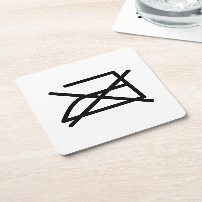 DO NOT IRON! SQUARE PAPER COASTER (Angled)