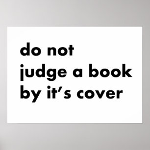 Do not judge book by its cover poster