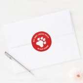 Do Not Leave Pets In Hot Cars With White Paw Classic Round Sticker (Envelope)
