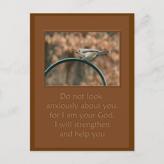 do not look anxiously about you bird on arch postcard (Front)