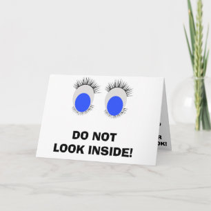 DO NOT LOOK BIRTHDAY CARD