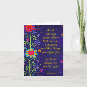 Do Not Lose Hope Encouragement Pretty Floral Card