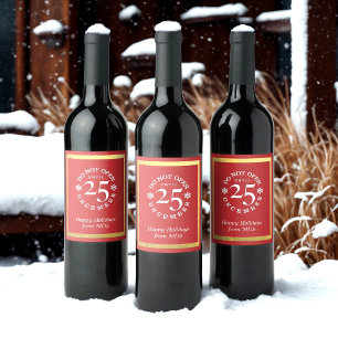 Do Not Open 25th December Red Wine Label