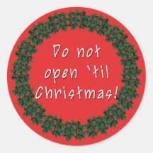 Do Not Open Til Christmas Stickers by Scarebaby