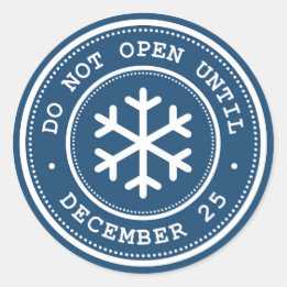 Do Not Open Until Blue White Gift Tag
