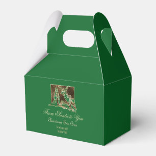 Do Not Open Until Christmas Eve Green and Gold Favour Box
