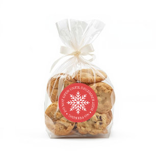 Do Not Open Until Christmas Red Classic Round Sticker