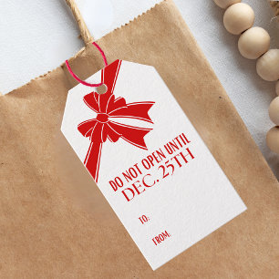 Do Not Open Until Christmas Santa Gift Tags