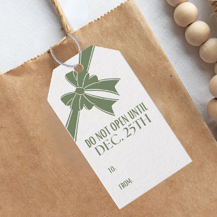 Do Not Open Until Christmas Santa Gift Tags