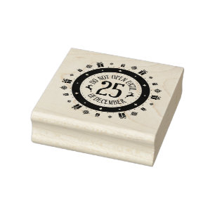 Do Not Open Until Dec 25th Rubber Stamp